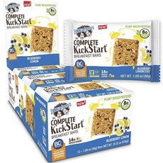 Lenny&Larry's Complete Kick Start早餐棒 藍莓檸檬口味 12個入, 1個, 48g