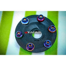 POSH 炫富精品鈦合金 BWS造型油箱蓋 十種顏色可選購 機車改裝油箱外蓋 內外六角, 燒藍紫色, 1個