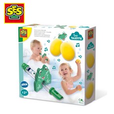 SES CREATIVE 小鱷魚樂器沙鈴洗澡玩具 嬰幼兒洗澡玩具, 詳見包裝