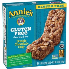 Annie's Chewy Gluten Free Granola Bar 雙巧克力片全麥 5 包, 1個, 139克