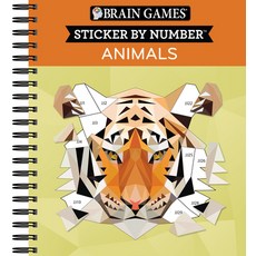 Sticker by Number Animals: Brain Games 平裝版, Publications International, Ltd., 英文