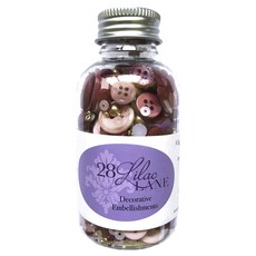 buttons galore&more 手工藝裝飾瓶鈕扣, 1個, 灰玫瑰色