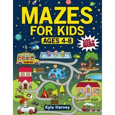 (英文圖書)Maze Book for Kids Ages 4-8: 101+ Fun and Engaging Labyrinths to Challenge Young... 平裝版, Independently Published, 英文