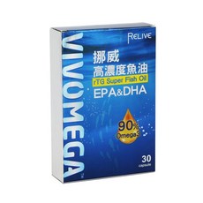 RELIVE 90%挪威魚油 rTG Super Fish Oil EPA&DHA, 1盒, 30顆