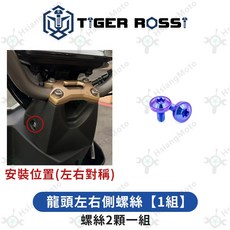 RCS MOTO 寶藍 鈦合金 鐵板牙 車殼螺絲, 詳見包裝, 20_龍頭左右側螺絲【1組】