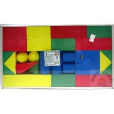※旭陽教育用品社※遊思樂益智教具系列 EVA發泡造形積木4cm 36PCS/EVA積木/安全積木台灣製商檢局檢驗合格, 詳見包裝, 1個