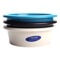 Petmate 寵物塑膠飼料碗, 藍色/白色/黑色