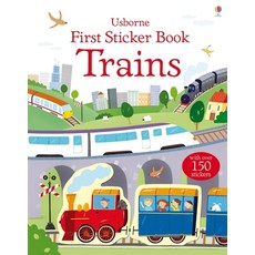 (英文圖書)First Sticker Book Trains 平裝版, Usborne Books, 英文