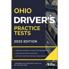 (英文圖書) Ohio Driver's Practice Tests: + 360 Driving Test Questions To Help You Ace Your DMV Exam. 平裝版, Independently Published, 英文