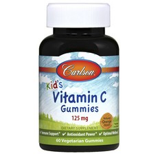 Carlson 維他命C軟糖 125mg 柳橙味, 1瓶, 60顆