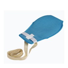 網狀透氣型防拔管防抓傷手部約束帶乒乓手套, 藍色, 1個