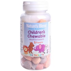 Nature's Blend 孩童綜合維他命補充錠, 100顆, 1罐