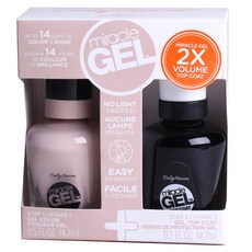 Sally Hansen 上層膠指甲油+漆面凝膠指甲油, 生日服裝, 1個, 凝膠顏色 14.7ml + 面漆 14.7ml