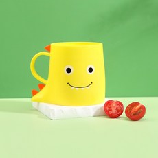 愛北鼻 兒童漱口杯, 黃恐龍漱口杯-280ml, 1個