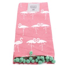 DESIGN IMPORTS 火烈鳥絨球印花洗碗巾廚房十字架, 1個, 混色