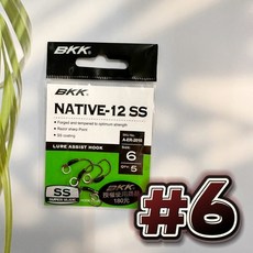 丸七釣具 BKK NATIVE-12ss 路亞單鉤, 詳見包裝, 詳見包裝, #6