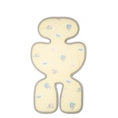 GIO超透氣涼爽推車坐墊 花色款 - 3D透氣網層 網洞排汗布 大面積包覆 推車汽座通用, 派對小象, 1個