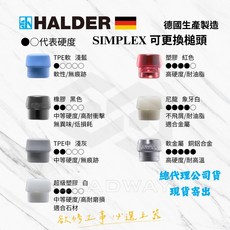HALDER香檳槌槌頭組，SIMPLEX可更換無後座力槌頭，立威五金代理，德國製造, 3026