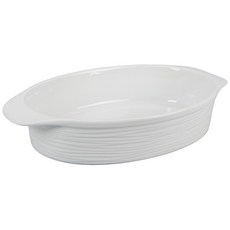 BIA Cordon Bleu 橢圓形手柄貝克烤箱盤 2.4L, 1個, 白色