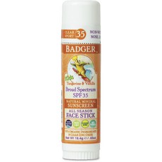BADGER 礦物防曬棒 橘子和香草 SPF35, 1份, 18.4g