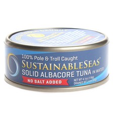 SUSTAINABLE SEAS 水煮鮪魚罐頭, 1罐, 116g