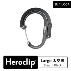 樂卡 LOCA 旋轉掛勾扣環 LARGE 太空黑 GEAR AID HEROCLIP 登山配件