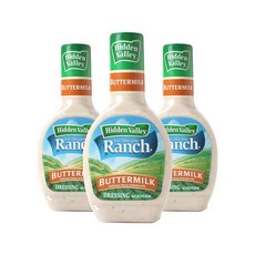 Hidden Valley 原味優格沙拉醬, 473毫升, 3個