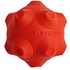 PLAYOLOGY 寵物狗用牛肉味彈跳球玩具 M號 6.8~15.9kg, 1個, 紅色的