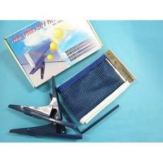 鐵人牌 桌球網 網架 PN2002 全配比賽型 大寬口夾式桌球網架, 藍色, 1個