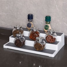 三層階梯置物架/公仔展示架, 3 Tiers, 白色