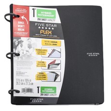 FIVE STAR Acco 三孔D型夾200頁 29.2*27.3cm, 1個, 黑色
