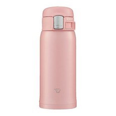 ZOJIRUSHI 象印 不鏽鋼馬克杯 保溫保冷 輕量隨行杯 一鍵式, 粉紅色, 360ml, 1個