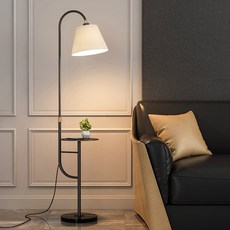 H&R安室家 阿肯色邊几落地燈 ZA0254, 黑色