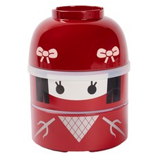 HAKOYA 木偶造型雙層便當盒 11.5*11.5*16cm, 1個, 女野市