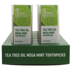 DESERT ESSENCE 茶樹精油薄荷牙籤, 1個, 55件