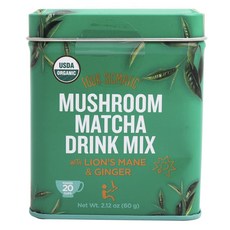 FOUR SIGMATIC mushroom matcha獅鬃菇含生薑茶葉, 60g, 1罐, 1罐