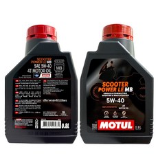MOTUL SCOOTER POWER LE 4T 5W40 全合成機油，速克達機車專用，提升引擎反應, 1個, 5W40 0.8L