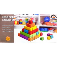 ※旭陽教育用品社※木製2.5公分彩色教育方塊100pcs裝附收納袋/6色木製教育方塊教具/木製彩色2.5公分正方形積木, 詳見包裝, 彩色