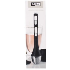 AdHoc 帶沙漏的茶葉浸蛋器, 1個, 黑色的