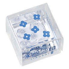 KING JIM HITOTOKI 冰塊水晶印章 花花 22mm, 1個, 不適用