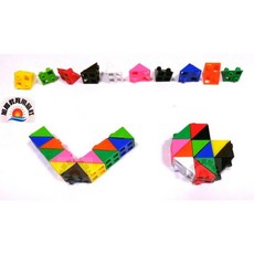 旭陽教育用品社USL遊思樂連接方塊系列綜合款，台灣製益智教育方塊玩具, 多色, 1套