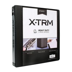 STUDIOC Extreme Heavy Duty 3 環活頁夾文件夾 28.9 x 26.6 cm, 1個, 黑色