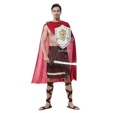 世界派對 羅馬戰士服裝 萬聖節大人變裝 斯巴達武士角色扮演服, 詳見包裝