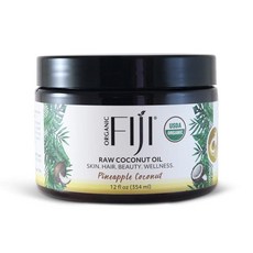 Organic Fiji 冷壓椰子油 菠蘿椰子製成, 1個, 354ml