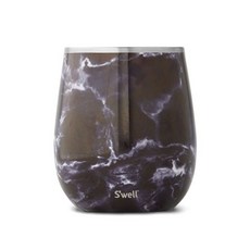 S'well 黑大理石紋不鏽鋼酒杯, 1個, 266.2毫升