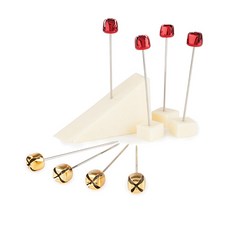 true Jingle 假日派對挑選甜點叉, 4件, 隨機發貨