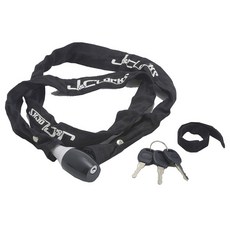 J&C LOCKS 便攜式鎖鏈自行車鎖, 1個, 黑色