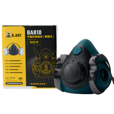 黑蟻工業 BANT BA810防毒面具 半面式雙罐設計 舒適透氣 可調節頭帶, 810噴漆套組, 1