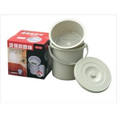 keyway D-12 環保廚餘桶(12L) 廚房垃圾桶 瀝水廚餘桶, 詳見包裝, 綠色, 1個