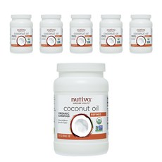 nutiva 精煉椰子油, 6個, 444ml